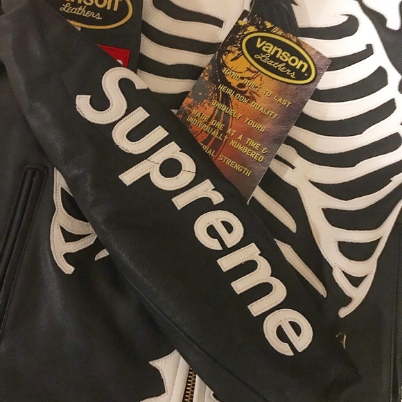 Supreme x Vanson Leather Bones Jacket - Picture 5 of 8